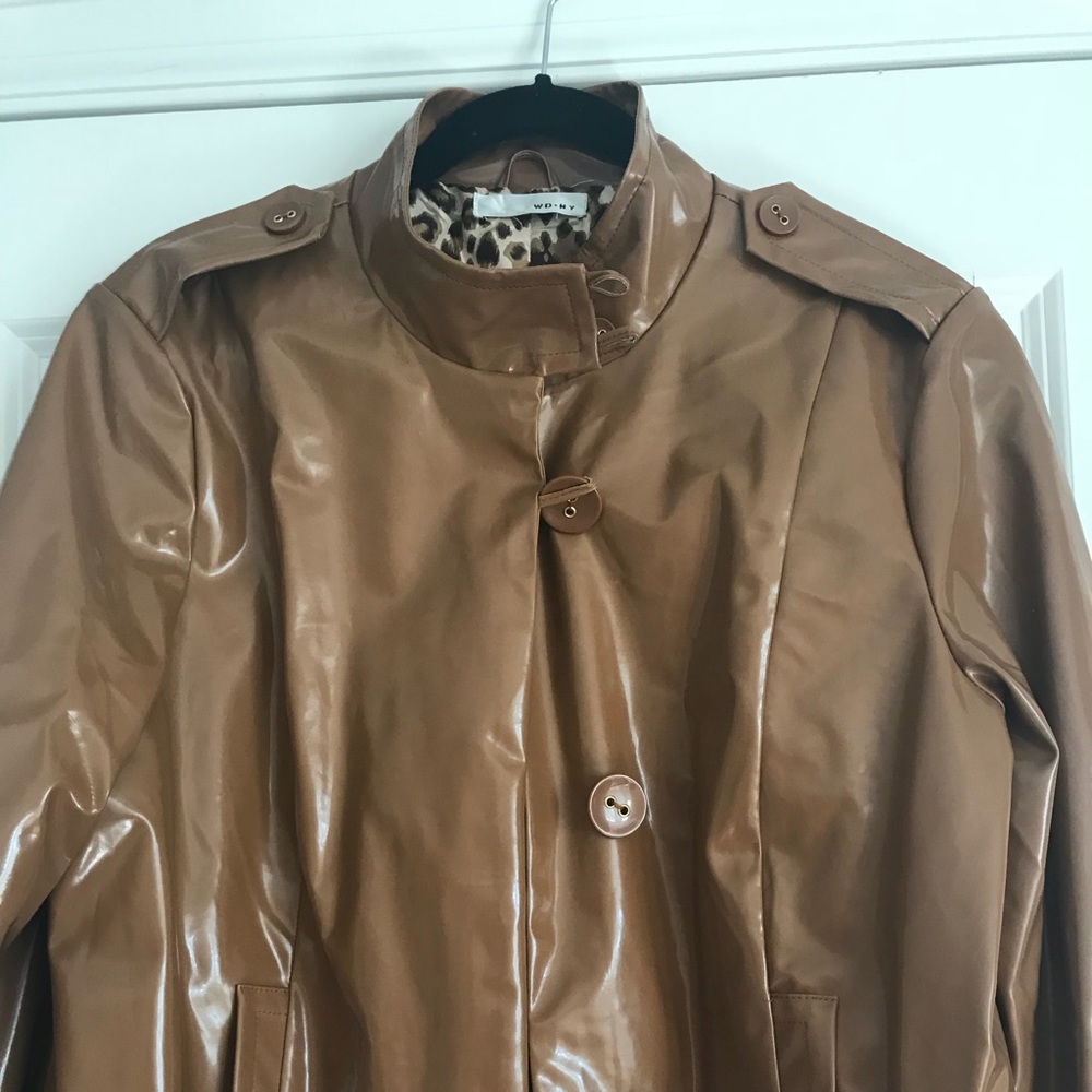 WDNY genuine patent leather coat